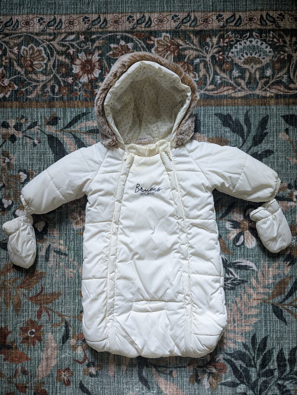 Brums Milano Baby Bunting / Snowsuit with Hood and Mittens